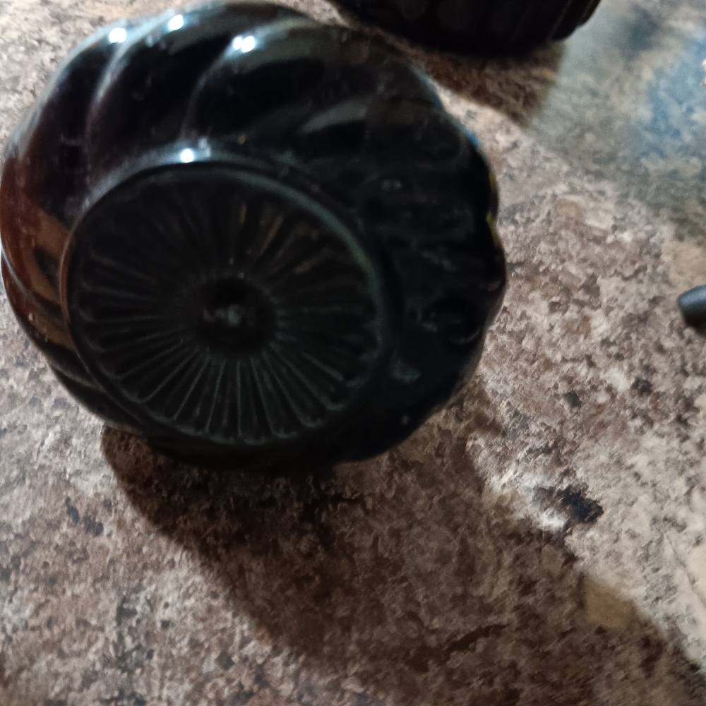 Vintage 1974 Black Glass Jim Beam Whiskey Bottle Decanter